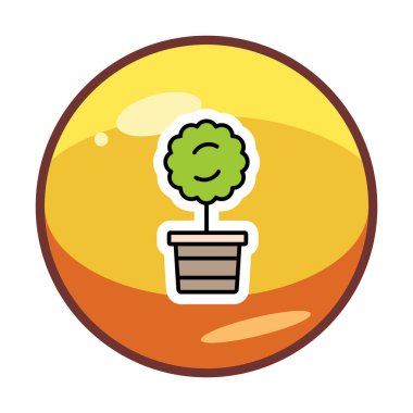 Myrtus bitki ikonu vektör çizimi