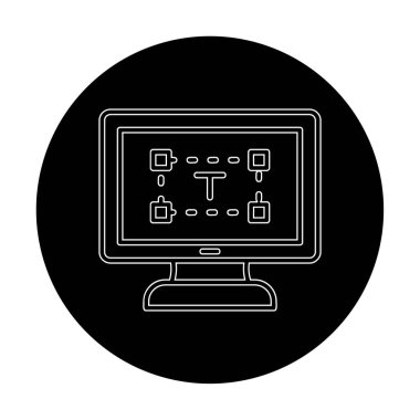 Bilgisayar metin düzenleyici simgesi, vektör illüstrasyonu