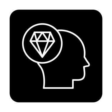 Elmas simgesi, vektör illüstrasyonu basit tasarım