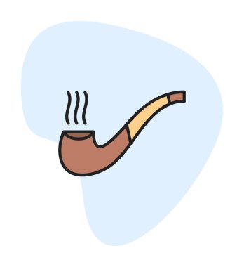 tütün tüttürme çubuğu simgesi, vektör illüstrasyonu