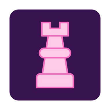 Satranç kalesi için vektör simgesi