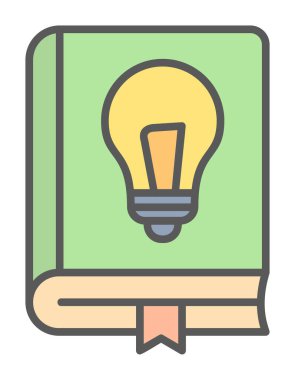 Fizik Kitabı vektör illüstrasyonu, simge ögesi arkaplanı