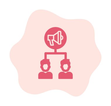 Basit Pazarlama Kampanyası simgesi, vektör illüstrasyonu