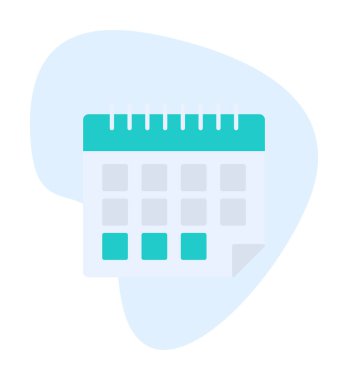 Takvim simgesi, vektör çizimi