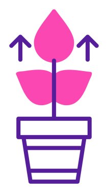 Bitki büyüme ikonu vektör illüstrasyonu