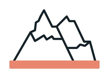 dağ ikonu vektör illüstrasyonu 