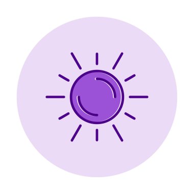 Güneş düz simge vektör çizim