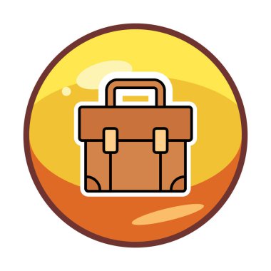 bavul ikonu vektör illüstrasyonu 