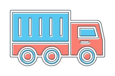 kamyon simgesi, vektör illüstrasyonu