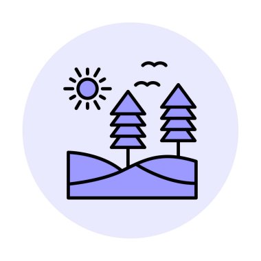 forest icon, vector illustration simple design