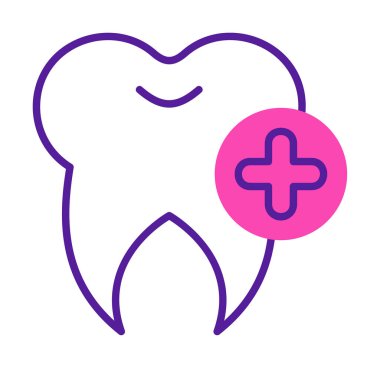 diş tıbbi ikonu vektör illüstrasyonu                   