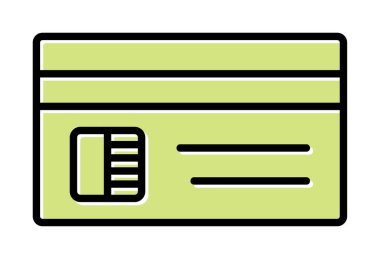 Basit bir web kartı vektör simgesi 