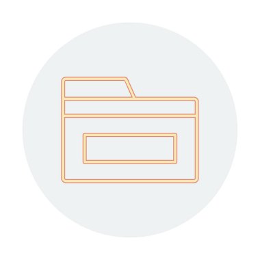 klasör web simgesi, vektör çizim