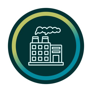 Factory icon, vector illustration simple design