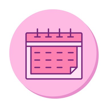 Takvim simgesi, vektör illüstrasyon tasarımı