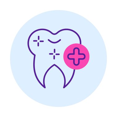 Sağlıklı diş kutsal kişilerin resmi, vektör çizim    