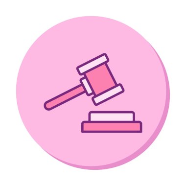 düz adalet yasası ikonu vektör illüstrasyonu