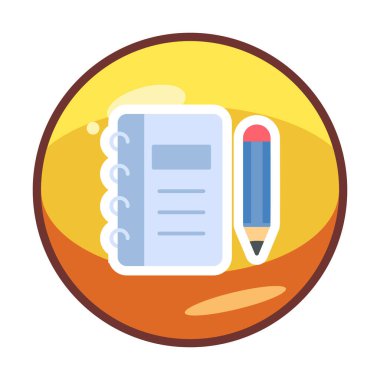 Kalem, vektör illüstrasyonlu günlük 