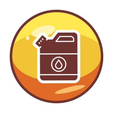 Yağ tenekesi simgesi. Web tasarımı için basit yakıt vektör simgesi çizimi                                