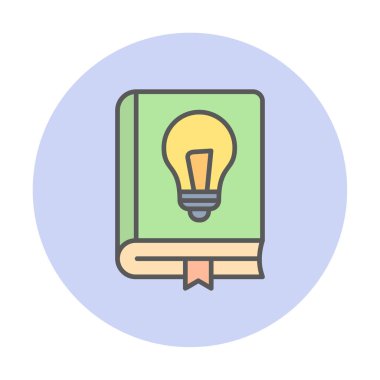 Fizik Kitabı vektör illüstrasyonu, simge ögesi arkaplanı