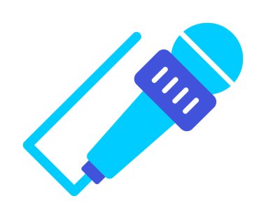 mikrofon web simge vektör çizim 