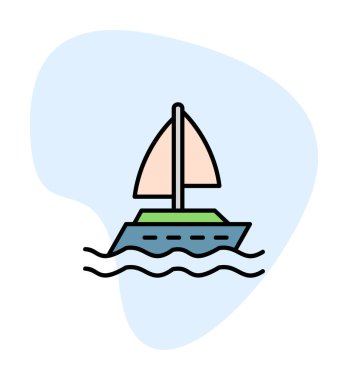 Yat simgesi vektör illüstrasyonu