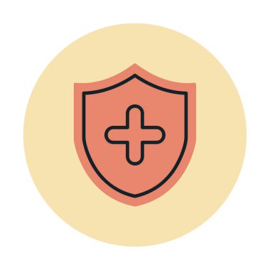 çapraz simgeli kalkan, vektör illüstrasyonu 