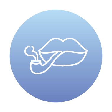 Düz Sigara Simgesi Vektör Çizimi Tasarımı