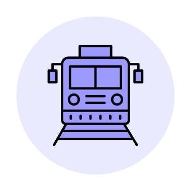 tren vektör simgesi modern basit illüstrasyon