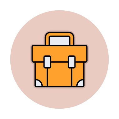 bavul ikonu vektör illüstrasyonu 