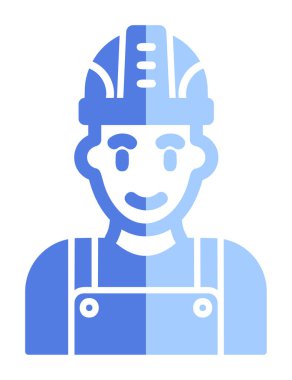 Fabrika İşçi simgesi vektör illüstrasyonu