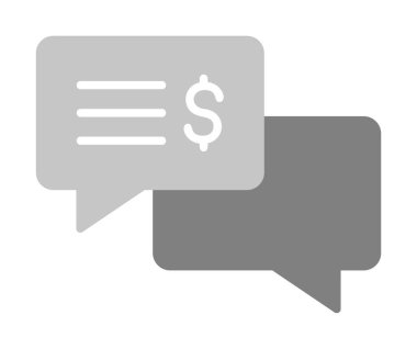 Sohbet ileti simgesi, vektör illüstrasyonu 