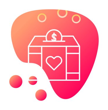 Charity Kutu vektör simgesi 