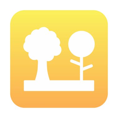 Kişisel ve ticari kullanım için ağaç simgesi vektör illüstrasyonu.