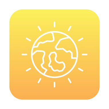 Dünya Günü ikon vektör illüstrasyonu