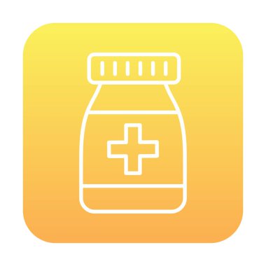 Düz tarzda ilaç şişesi simgesi 