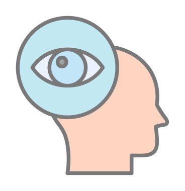 vizyon. Web simgesi basit illüstrasyon                 