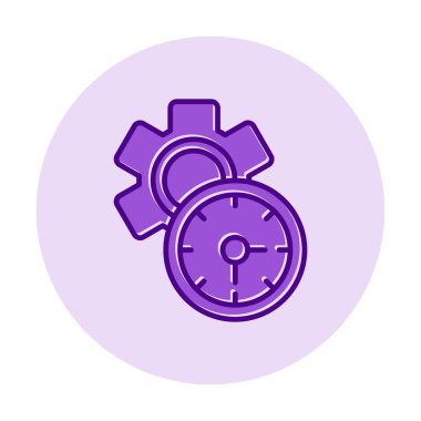 Çalışma Zamanı web simgesi vektör illüstrasyonu