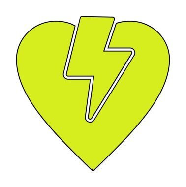 düz Kırık Kalp ikonu vektör çizimi