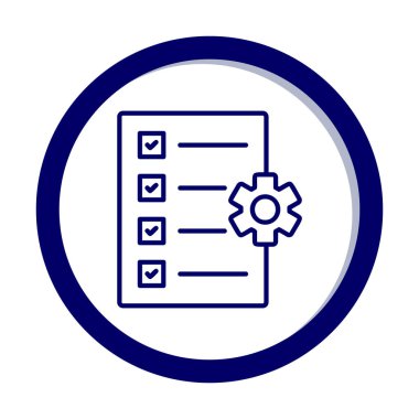 kontrol listesi renk simgesi. İnternet ve mobil uygulama için iş listesi. vektör izole çizimi. 