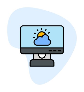 Hava Durumu Haber simgesi, vektör illüstrasyonu 