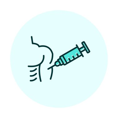 Aşılama web simgesi, vektör illüstrasyonu