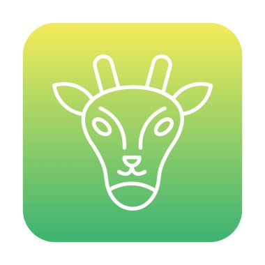 Zürafa baş web simgesi, vektör illüstrasyonu 