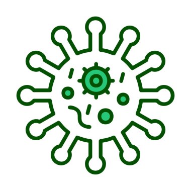 Corona virüs simgesi, covid-19 salgın hastalık sembolü, çizgi biçimi vektör simgesi