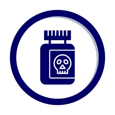 Zehir. Web simgesi basit illüstrasyon 