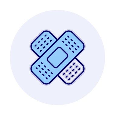 Yara bandı simgesi, vektör illüstrasyonu  