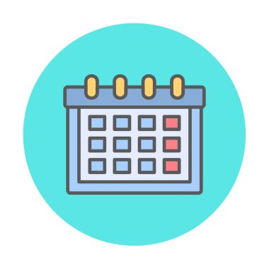 Takvim simgesi, vektör çizimi