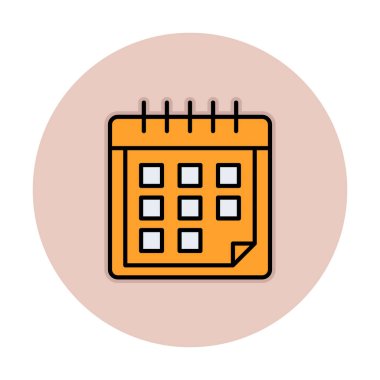 Takvim simgesi, vektör çizimi