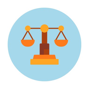 soyut adalet ölçeği ikon vektör illüstrasyonu