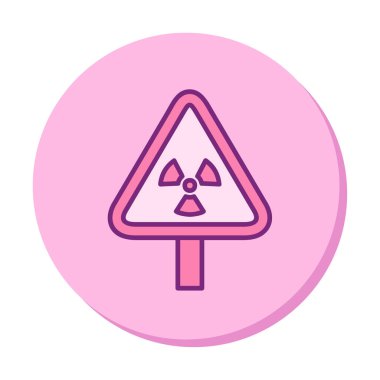 Radyasyon işareti. Web simgesi basit tasarım